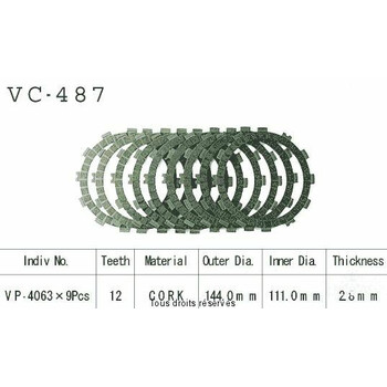 VC487 rivestimenti della frizione Kyoto