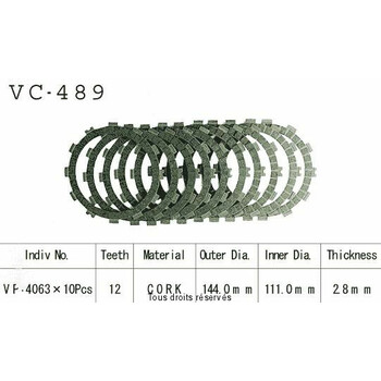 VC489 rivestimenti della frizione Kyoto