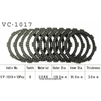 Rivestimenti della frizione VC1017 Kyoto