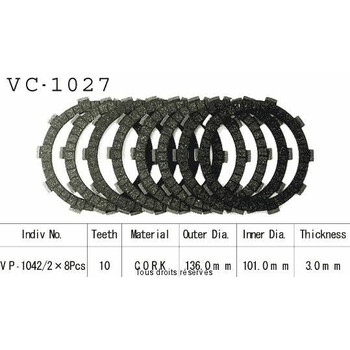 Rivestimenti della frizione VC1027 Kyoto