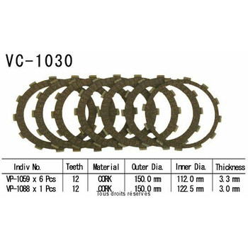 VC1030 rivestimenti della frizione Kyoto