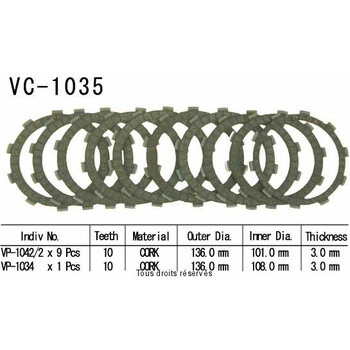 VC1035 rivestimenti della frizione Kyoto