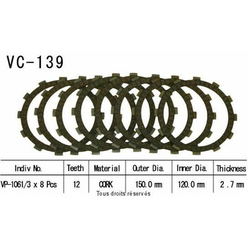 VC139 rivestimenti della frizione Kyoto