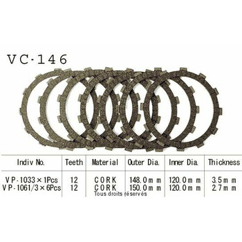 VC146 rivestimenti della frizione Kyoto