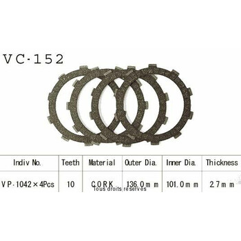 Rivestimenti della frizione VC152 Kyoto