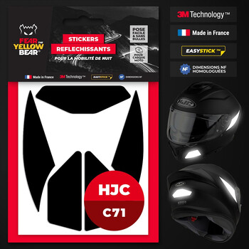 Adesivi riflettenti HJC C71™ Fear The Yellow Bear