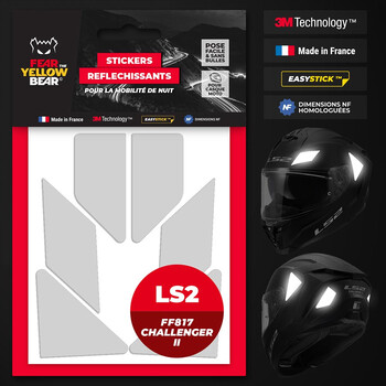 Adesivi riflettenti LS2 FF817 Challenger II™ Fear The Yellow Bear