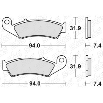 603 Pastiglie freno RSI SBS