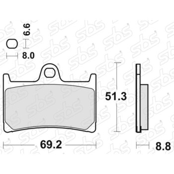 634 Pastiglie freno DC SBS