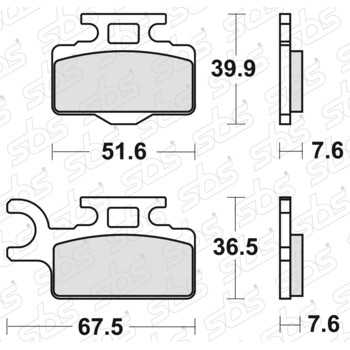 752 pastiglie freno SI SBS
