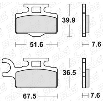 752 Pastiglie freno RSI SBS