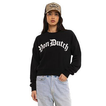 Felpa da donna nera Von dutch