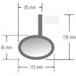 Specchio d'azione reversibile - Montaggio a manubrio